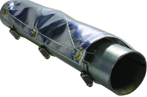 Thermo-Tec Clamp-On Pipe Heat Shields 11650 Exhaust Shield; Clamp On Exhaust Shield; 4 in. x 1 ft.; Incl. 3 in. Clamps, Each