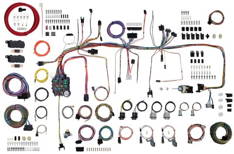 American Autowire Classic Update Series Wiring Harness Kits 510034 Harness, Series, 18 Circuit, Front Mount Fuse Block, Extra-Long Length, ATO/ATC, Chevy, Camaro, Kit