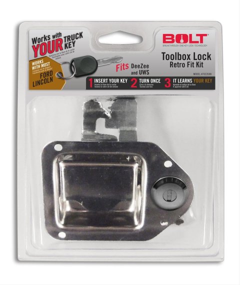 BOLT Toolbox Latch Retro-Fit Kits 7022698 Retro-Fit, Uses Ford Ignition Key, Each