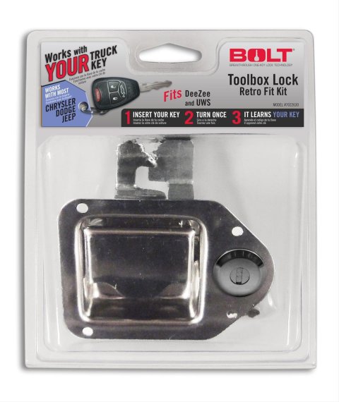 BOLT Toolbox Latch Retro-Fit Kits 7022699 Retro-Fit, Uses Chrysler Ignition Key, Each