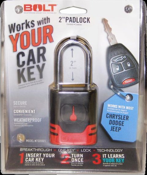 BOLT Padlocks for 2018-2021 WRANGLER - 7032288 Padlock, Jeep Center Cut Key Style, Jeep, Each