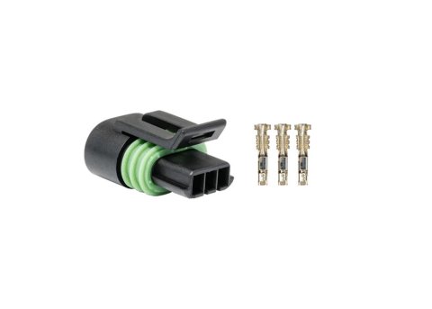 FuelTech Plug Kits 5005100161 Wiring Connector, Kit, Connector and Pins Style, Delphi/GM, Metri-pack, 3-pin, Male, Black, CDI, Each