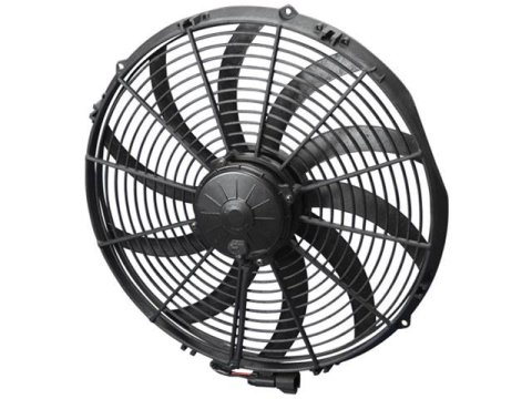 Spal Electric Fans IX-30102113 Fan, Spal, Electric, Single, 16.00 in. Diameter, 2,500 cfm, 12 V, Puller, Black Plastic Shroud, Each