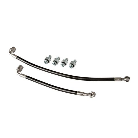 Detroit Speed Inc Power Steering Hoses and Lines 091307DS SS -4AN HARDLINE CONV, 21.5" REAR R & P
