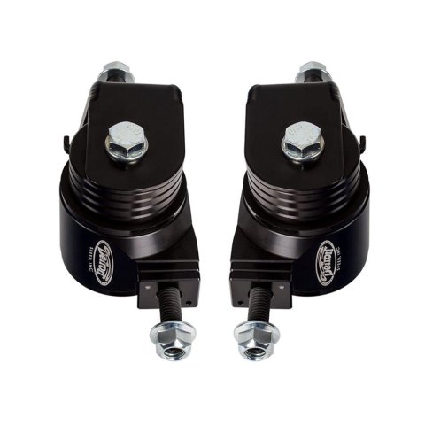 Detroit Speed Adjustable Engine Mounts 060430DS Motor and Inserts, Mounts, Bolt-in, Aluminum, Black, Chevrolet, 6.2L, 7.0L, Kit