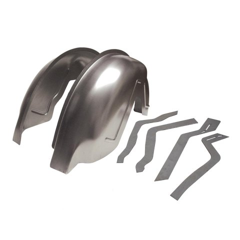Detroit Speed Mini-Tubs 040403DS Mini Tubs, Steel, Natural, Rear, Chevy, Pontiac, Pair