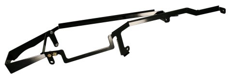 Detroit Speed Air Conditioning Evaporator Core Mounting Brackets 011006DS A/C Bracket, Vintage GEN IV Compac, Steel, Black Powdercoated, Chevy, Each