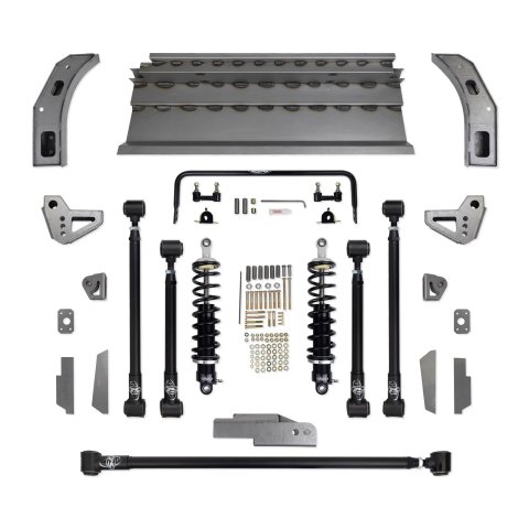 Detroit Speed QUADRALink Rear Suspension Kits 041756DS QuadraLink Suspension, Non-Adjustable Coilovers, Steel, Black Powdercoated, Axle Brackets Required, Ford, Mercury, Kit