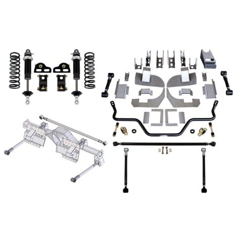 Detroit Speed QUADRALink Rear Suspension Kits for 1982-1992 CAMARO, FIREBIRD - 041722-DDS Four Link Kit, Double Adjustable Coilovers, 1982-92 Camaro, Firebird, Includes Axle Brackets 3 in. Tubes, Kit