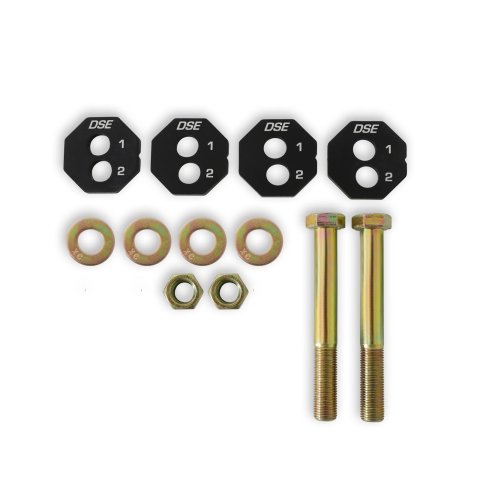 Detroit Speed Camber Eccentric Lockout Kits 031729DS Washers, Aluminum, Black Anodized, Ford, Kit