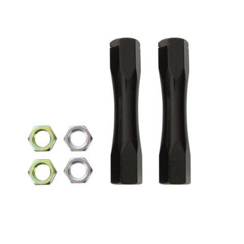 Detroit Speed Tubular Tie Rod Adjusters 090102BDS Adjusters, Tubular, 11/16-18 in. Thread, Steel, Black Powdercoat, 4.25 in. Length, Buick, Chevy, Pair