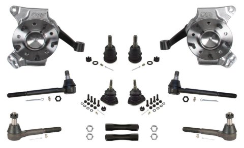 Detroit Speed Drop Spindle Kits 032092DS Spindles, Drop, 2.50 in. Drop, Includes GMT800 Style Hub Bearings, Tie Rods, Ball Joints, 5 x 5 in./5 x 4.75 in. Bolt Patterns, Chevy, GMC, Kit