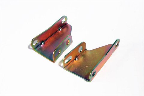 Detroit Speed Reduced Angle Brake Booster Mounts 050302DS Bracket, Angle, Steel, Gold Electroplated, Pair