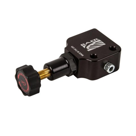 Detroit Speed Adjustable Proportioning Valves 050303DS Brake Valves, Adjustable, Knob Adjustment Style, 100 psi - 3,000 psi, Aluminum, Black, Each