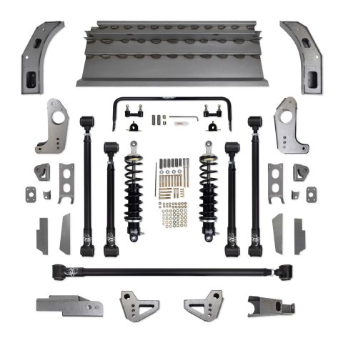 Detroit Speed QUADRALink Rear Suspension Kits 041755DS QuadraLink Suspension, Non-Adjustable Coilovers, Steel, Black Powdercoated, Ford, Mercury, Kit
