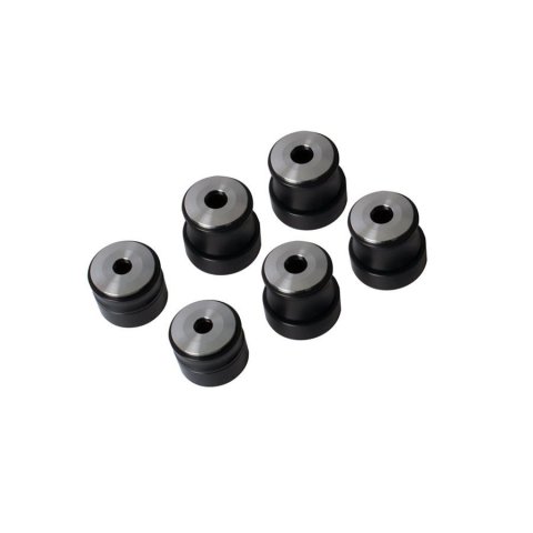 Detroit Speed Body Mounts 010301DS Mount Bushings, Aluminum, Black, Stock Height, Chevy, Pontiac, Kit
