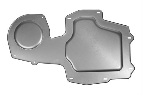 Detroit Speed Heater Delete Plates 010903DS Plate, Steel, Natural, 0.048 in. Thick, Chevy, Pontiac, Each
