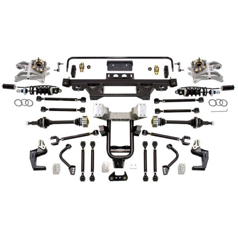 Detroit Speed DECAlink Rear Suspension Kits 041742-SRDS Packages, Kits, Adjustable Coilover with Reservoir, Springs, Sway Bar, Black, Chevrolet, Kit