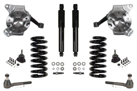 Detroit Speed Front Kit 1 Handling Packages 032085DS Suspension Package, 1, 4.50 in. Drop, Includes Spindles, Coil Springs, Shocks, Upper Ball Joints, Outer Tie Rod Ends, Chevy, GMC,