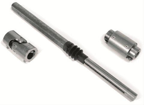 Detroit Speed Inc Steering Shafts 092508PDS INTER SHAFT POLISHED SS, RAG JOINT CONV