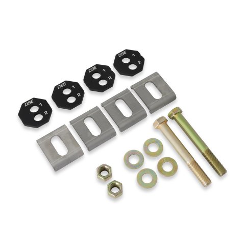 Detroit Speed Camber Eccentric Lockout Kits 031728DS Washers, Aluminum, Black Anodized, Ford, Kit
