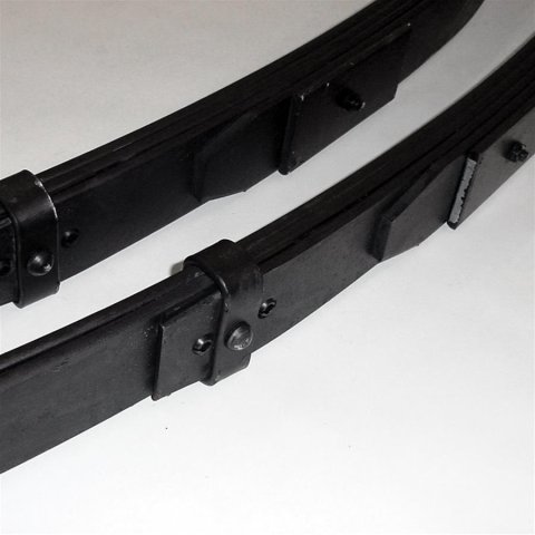 Detroit Speed Leaf Springs 040102PDS Lowering Springs, Springs, Rear, 3.00 in. Lowered Range, Black, Rubber Bushings, Buick, Chevrolet, Oldsmobile, Pontiac, Pair