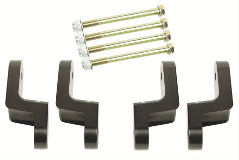 Detroit Speed Offset Shackles 040901DS Leaf Spring Shackles, 1 3/4 in. Offset, Billet Aluminum, Rear, Buick, Chevy, Oldsmobile, Pontiac, Kit