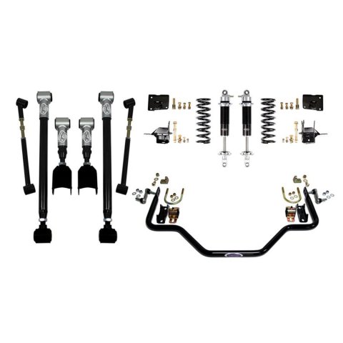 Detroit Speed Rear 3 Kits 041613-DDS Suspension Packages, Kits, Double Adjustable Coilover, Sway Bar, Trailing Arms, Springs, Black, Chevrolet, Pontiac, Kit
