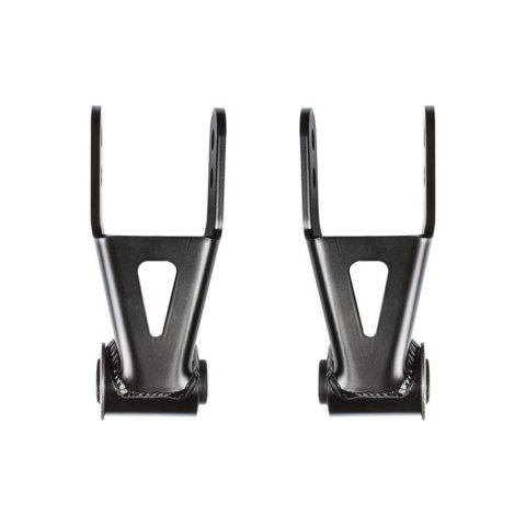 Detroit Speed Leaf Spring Drop Shackle Kits 040114DS Rear Shackles, Steel, Black Powdercoated, Chevy, GMC, Pair