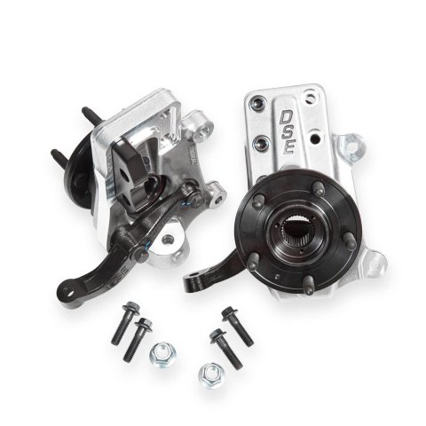 Detroit Speed Lowering Hubpack Uprights for 1979-1986 CAPRI, 1979-1993 MUSTANG - 030346DS Uprights, Lowered Ride Height, 2 in. Drop, Forged Aluminum, Natural, Ford, Mercury, Pair