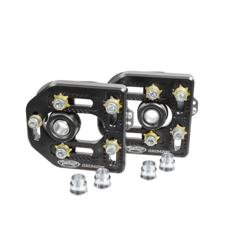Detroit Speed Caster Camber Kits for 1979-1989 MUSTANG - 030342DS Wheel Alignment Kit, Caster/Camber Plates, Aluminum, Black, Upper Strut Mount, Ford, Pair