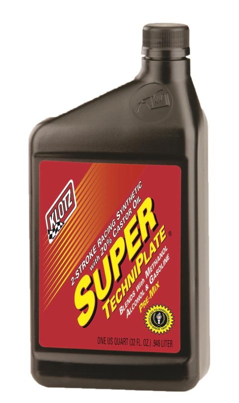 Klotz Synthetic Super TechniPlate Lubricant KL-100 Motor Oil, TechniPlate, Castor Blend, 2-Cycle, 1 Quart, Each