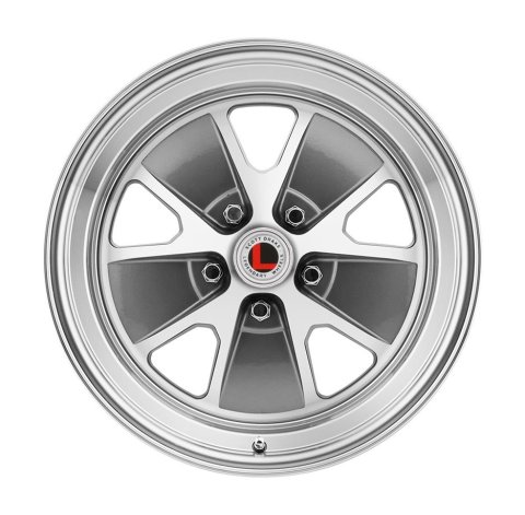 Legendary Wheels Styled Alloy Charcoal Machined 17x7 Wheels, Machined, 17 in. x 7.00 in., Aluminum, Machined, 5 x 114.3mm Bolt Circle, 4.25 in. Backspacing, Each