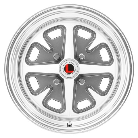 Legendary Wheels Magnum 400 Charcoal Machined 15x6 Wheel, 400, Aluminum, Machined, Charcoal, 15 x 6 in., 3.75 in. Backspace, 4 x 4.50 in. Bolt Pattern, Each
