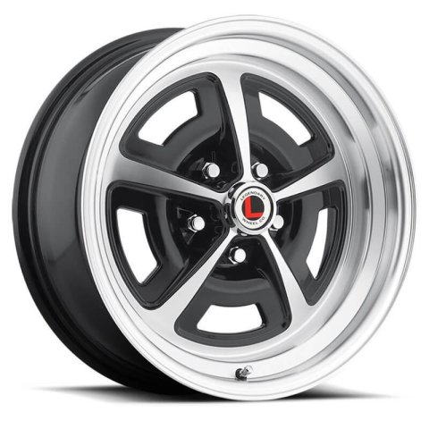 Legendary Wheels Magnum 500 Gloss Black Machined 15x8 Wheels, Machined, 15 in. x 8.00 in., Aluminum, Machined, 5 x 120.65mm Bolt Circle, 4.75 in. Backspacing, Each