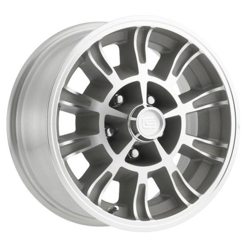 Legendary Wheels GT6 Clearcoated Machined 15x7 Wheels, Machined, 15 in. x 7.00 in., Aluminum, Gray Machined, 5 x 114.3mm Bolt Circle, 4.25 in. Backspacing, Each
