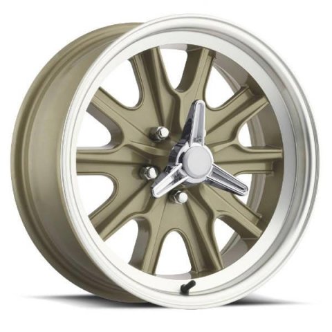 Legendary Wheels HB45 Gold Haze Machined 15x7 Wheels, Machined, 15 in. x 7.00 in., Aluminum, Machined, 5 x 114.3mm Bolt Circle, 4.25 in. Backspacing, Each