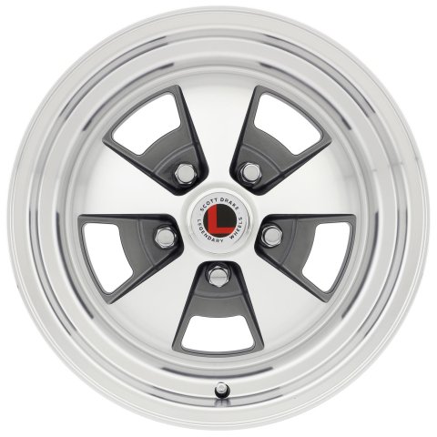 Legendary Wheels Flat 5 Charcoal Machined 15x7 Wheels, Machined, 15 in. x 7.00 in., Aluminum, Machined, x 114.3mm Bolt Circle, 4.25 in. Backspacing, Each