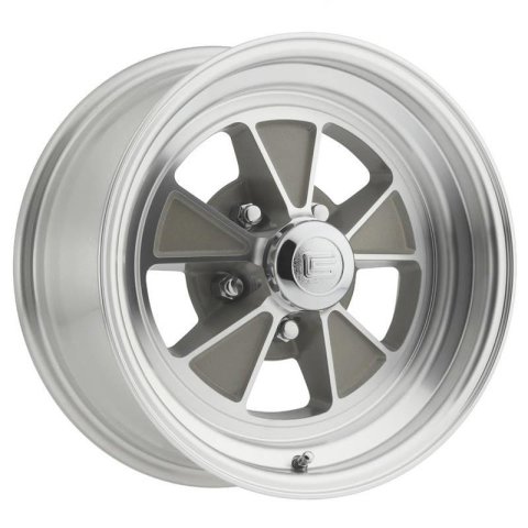 Legendary Wheels GT5 Silver Machined 15x7 Wheels, Machined, 15 in. x 7.00 in., Aluminum, Machined, 5 x 114.3mm Bolt Circle, 4.25 in. Backspacing, Each