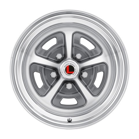 Legendary Wheels Magnum 500 Charcoal Machined 15x7 Wheels, Machined, 15 in. x 7.00 in., Aluminum, Machined, 5 x 114.3mm Bolt Circle, 4.25 in. Backspacing, Each