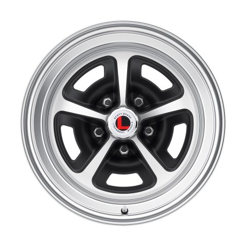 Legendary Wheels Magnum 500 Satin Black Machined 15x7 Wheels, Machined, 15 in. x 7.00 in., Aluminum, Machined, 5 x 114.3mm Bolt Circle, 4.25 in. Backspacing, Each