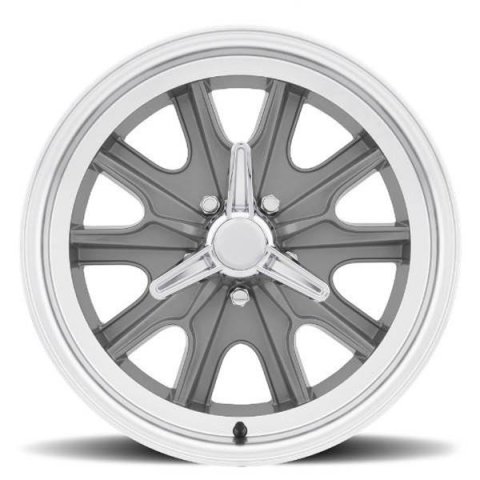 Legendary Wheels HB45 Charcoal Machined 15x7 Wheels, Machined, 15 in. x 7.00 in., Aluminum, Machined, 5 x 114.3mm Bolt Circle, 4.25 in. Backspacing, Each
