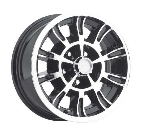 Legendary Wheels GT6 Black Machined 15x7 Wheels, Machined, 15 in. x 7.00 in., Aluminum, Machined, 5 x 114.3mm Bolt Circle, 4.25 in. Backspacing, Each