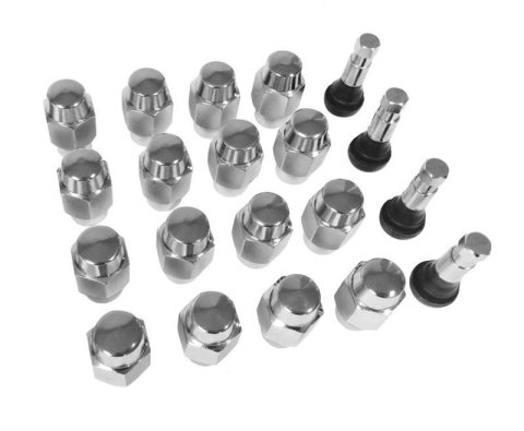 Legendary Wheels Wheel Installation Kits LW-LN002-16 Lug Nuts, Kit, 13/16 in. Hex Head, 12 in.-20 Thread, ET/Ultra Conical Seat, Closed End, Includes Rubber/Chrome Stems, Set of 16