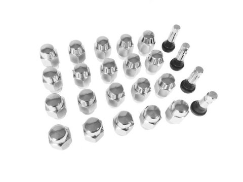 Legendary Wheels Wheel Installation Kits LW-LN002-20 Lug Nuts, Kit, 13/16 in. Hex Head, 12 in.-20 Thread, ET/Ultra Conical Seat, Closed End, Include Rubber/Chrome Stems, Set of 20