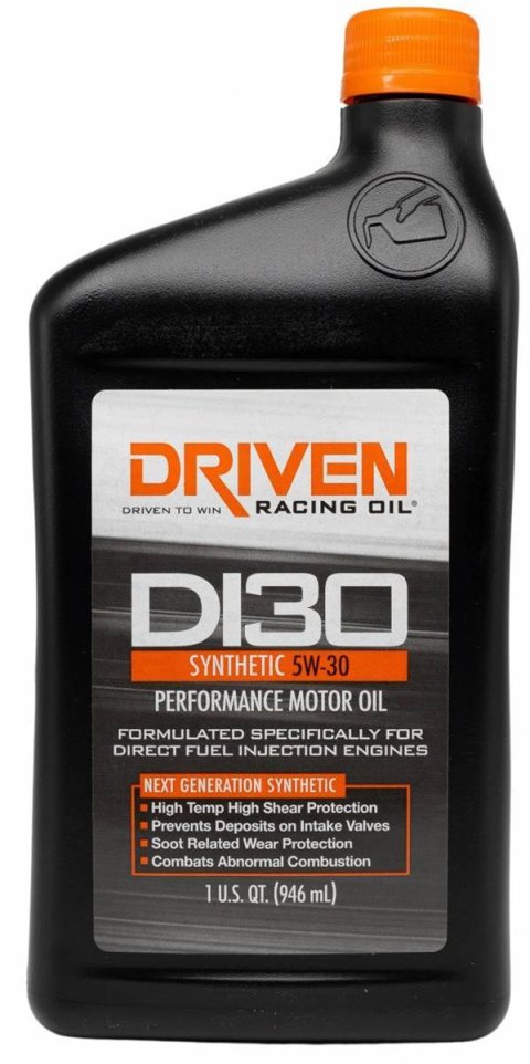 5w30 Driven Racing Oil DI Synthetic Motor 18306 Engine Oil, Synthetic, DI30 Direct Injection, 5W30, 1 Quart, Each
