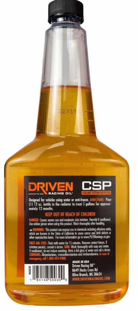 Driven Racing Oil CSP Coolant System Protector 50030 Additives, Protector, 12 oz., Each