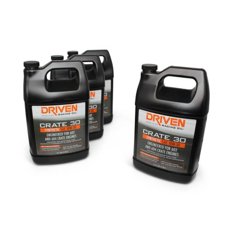 10w30 Driven Racing Oil Crate 30 Full Synthetic High Performance Motor 22308-4 Engine Oil, 30, 10W-30, Synthetic, ZDDP Enhanced, 1 Gallon, Set of 4
