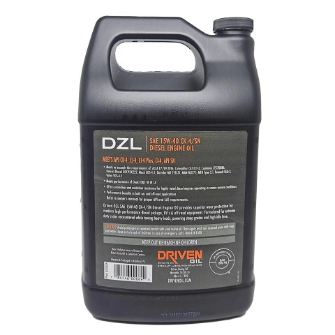 15w40 Driven Racing Oil DZL Diesel Engine 30408 Oil, Oil, Synthetic, 15W40, 1 Gallon, Each