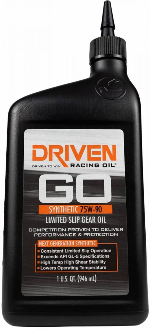 75W90 Driven Racing Oil Synthetic Gear 04230 Oil, Synthetic, 75W90, Limited Slip Additive, 1 qt., Each